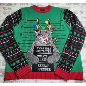 Blizzard Bay Cat Christmas Sweater Size XL